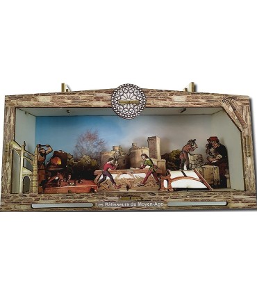 Maquette Vitrine 3D "Les Bâtisseurs du Moyen Age"