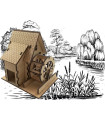 Maquette Moulin à eau en Bois