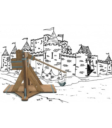 Trébuchet Médiévale - Bois - Attaque du château-fort