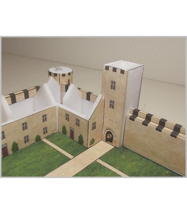 Maquette du Château de Brie Comte Robert (77) - Montage murs