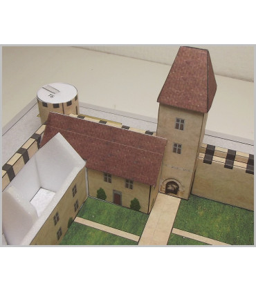 Maquette du Château de Brie Comte Robert (77) - Montage toits