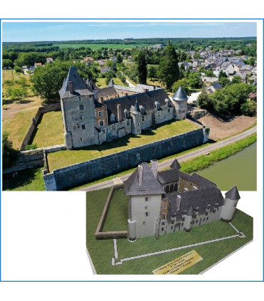 Maquette du château de la Chapelle d'Angillon (18)