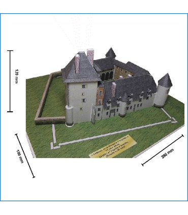 Maquette du château de la Chapelle d'Angillon (18) - Dimensions