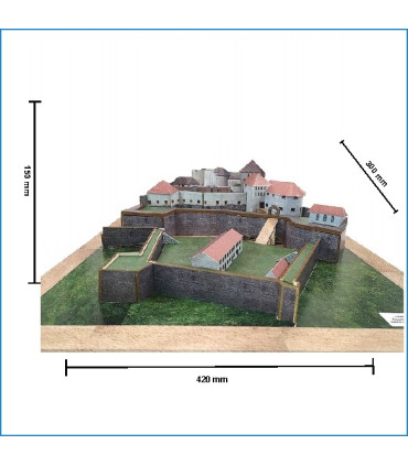 Maquette du Château de Joux (25) - Dimensions