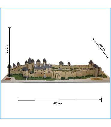 Maquette de la Forteresse royale de Chinon (37) - Dimensions