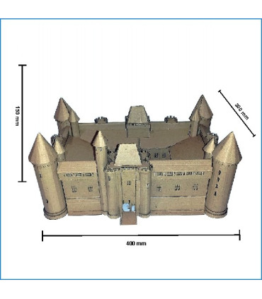 Maquette Château de Marcoussis Version Carton - Dimensions