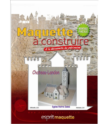 Boitier maquette Chateau-Landon (77) - Eglise Notre Dame