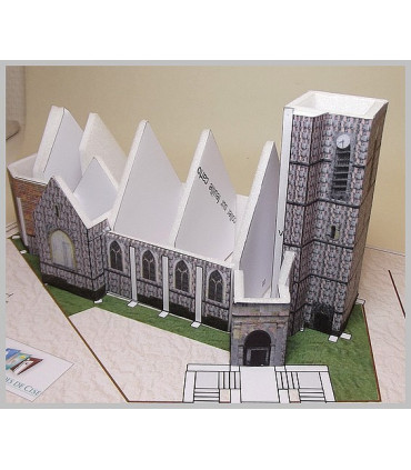 Montage murs maquette Beffroi d'Ault - Montage