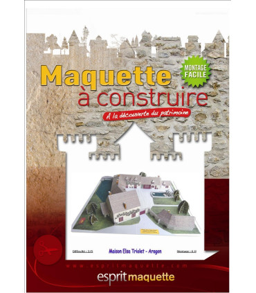 Boitier maquette St Arnoult en Yvelines (78) - Maison Elsa Triolet / Aragon