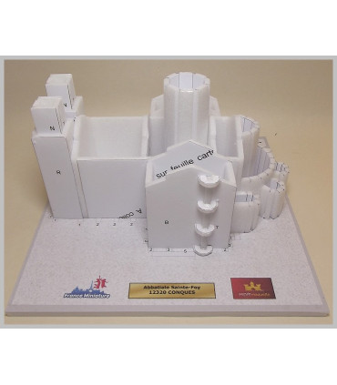 Maquette de l'Abbatiale Sainte Foy à Conques (12) - Montage structure murs